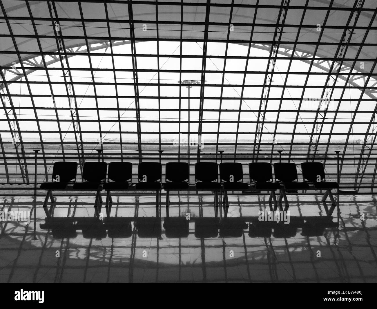 Nouvel Aéroport International Suvarnabhumi, Bangkok, Thaïlande TH Banque D'Images