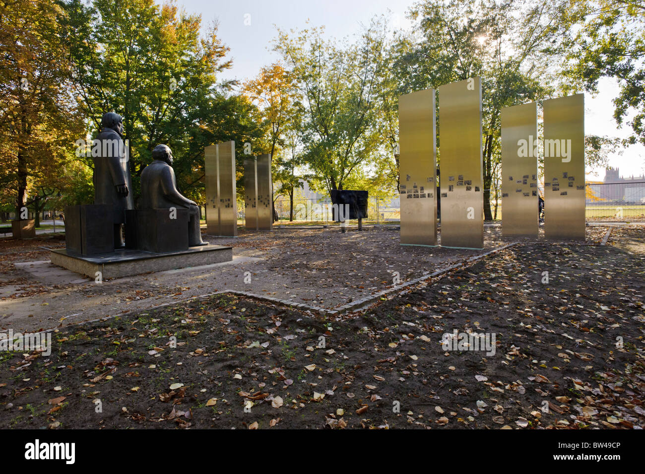 Sculptures de la Forum-Marx-Engels, le placement temporaire, Berlin, Germany, Europe Banque D'Images