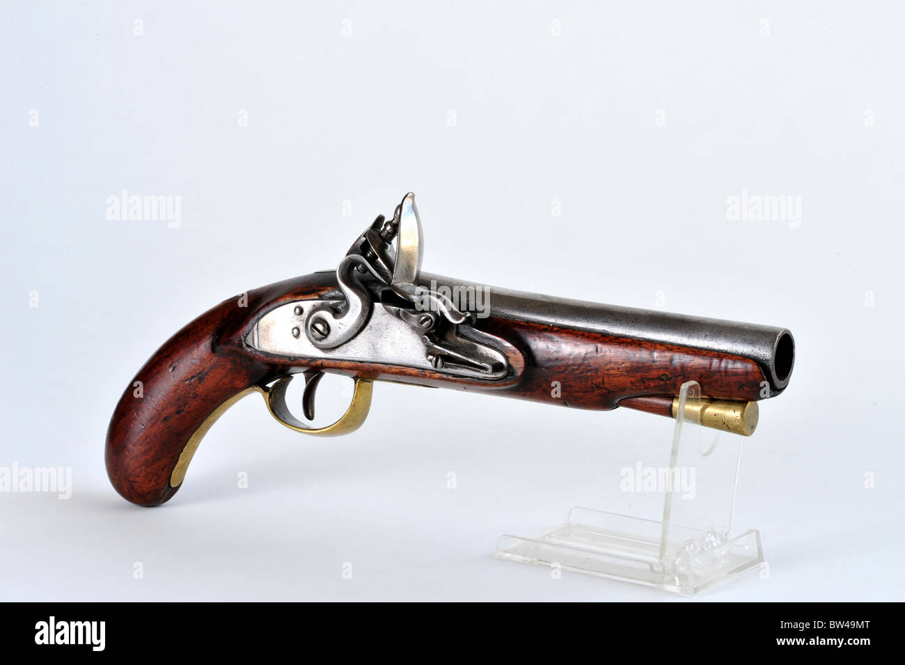 Pistolet à silex anglais ancien. Faite autour de 1820. Banque D'Images