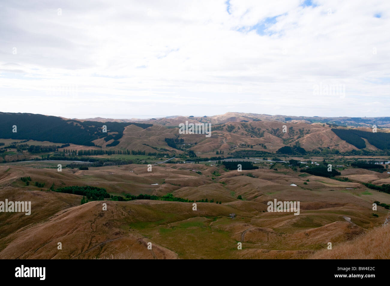 Te Mata Peek,Vallée de la rivière Tukituki,Te Mata,Rd,Collines de Kaokaoroa,Plages de Raukawa, Hawke's Bay, Havelock North, Nouvelle-Zélande Banque D'Images