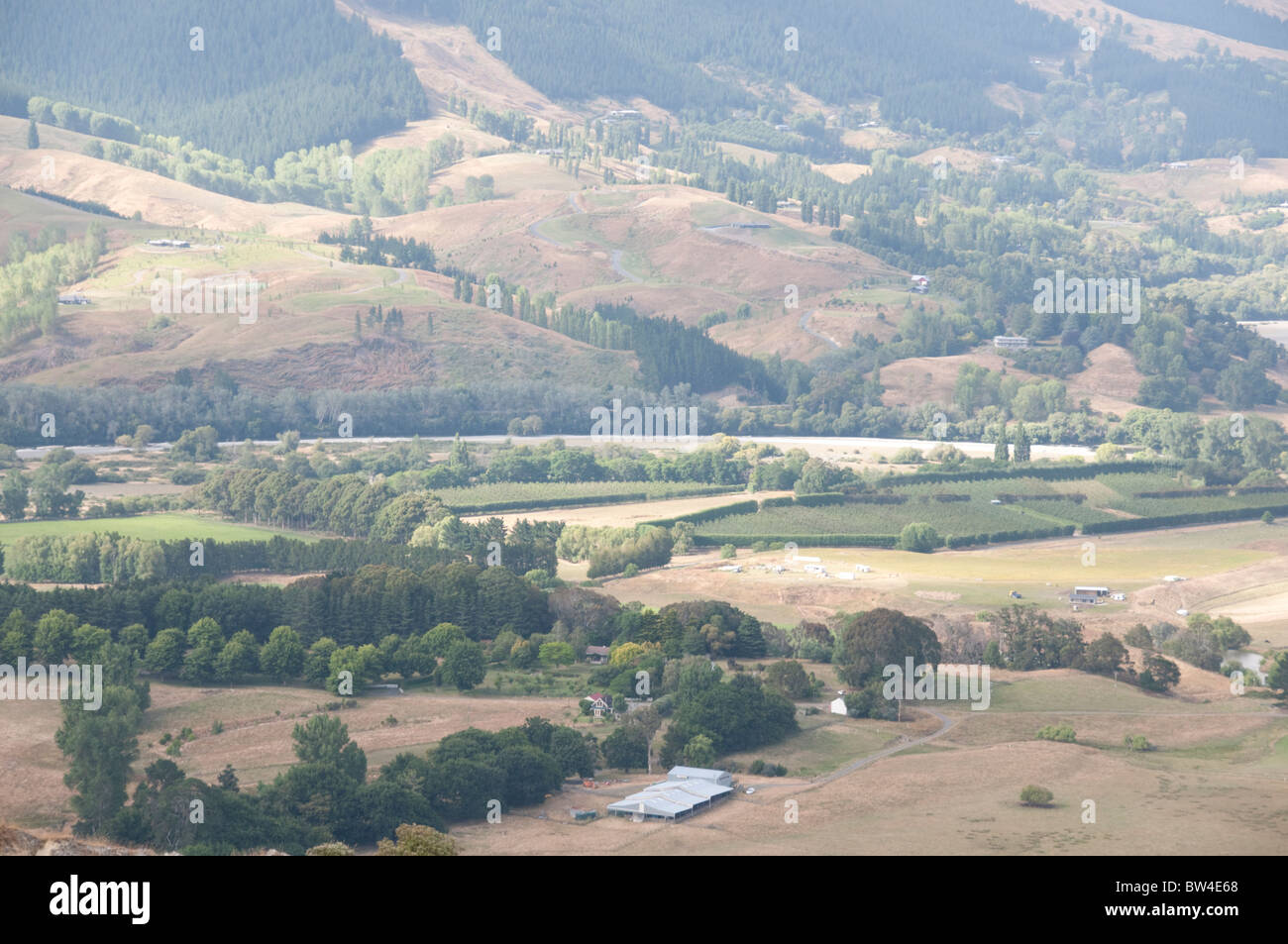 Te Mata Peek,Vallée de la rivière Tukituki,Te Mata,Rd,Collines de Kaokaoroa,Plages de Raukawa, Hawke's Bay, Havelock North, Nouvelle-Zélande Banque D'Images