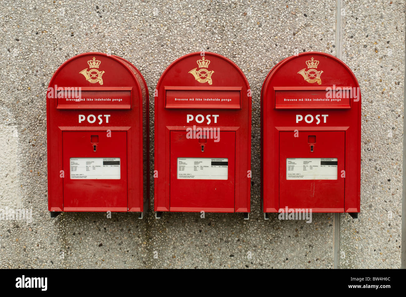 Boîtes aux lettres danois Banque D'Images