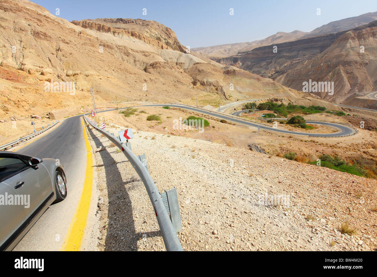 La Jordanie, Madaba, route, conduire, conduite, route entre la mer Morte et  à Madaba Photo Stock - Alamy