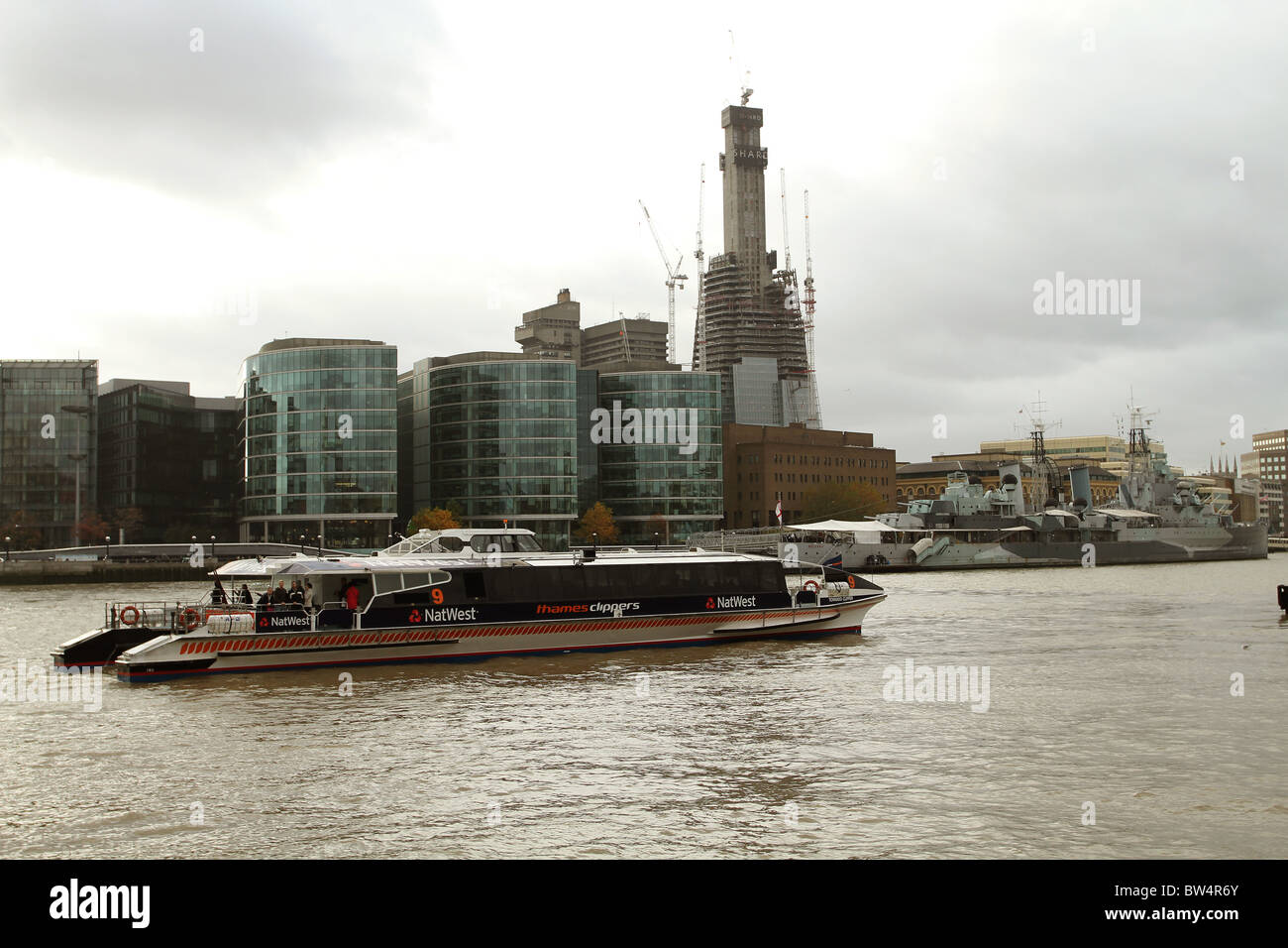 Le Shard tower en construction Banque D'Images