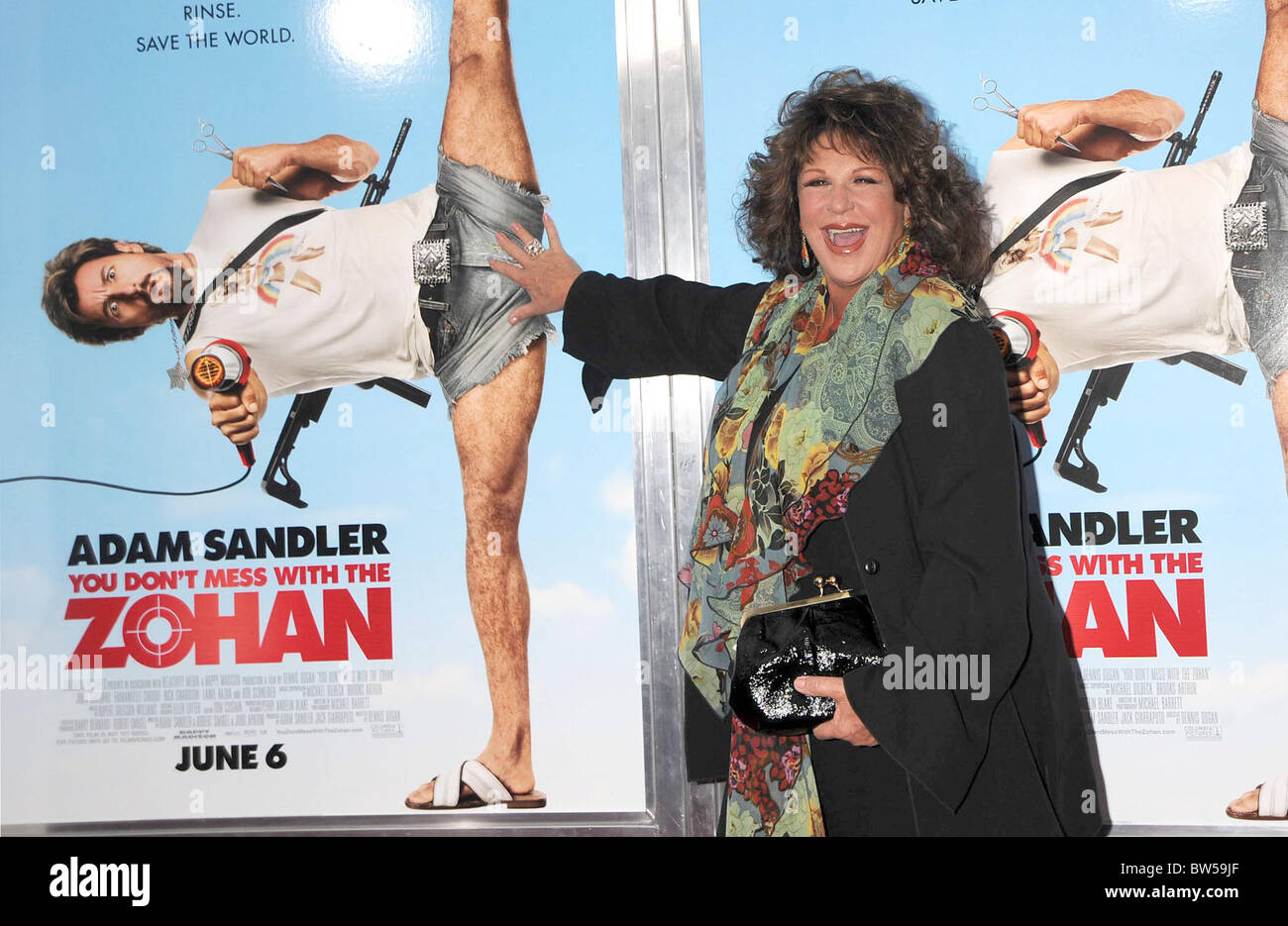 Première mondiale de New York vous ne salissez pas avec le Zohan Banque D'Images