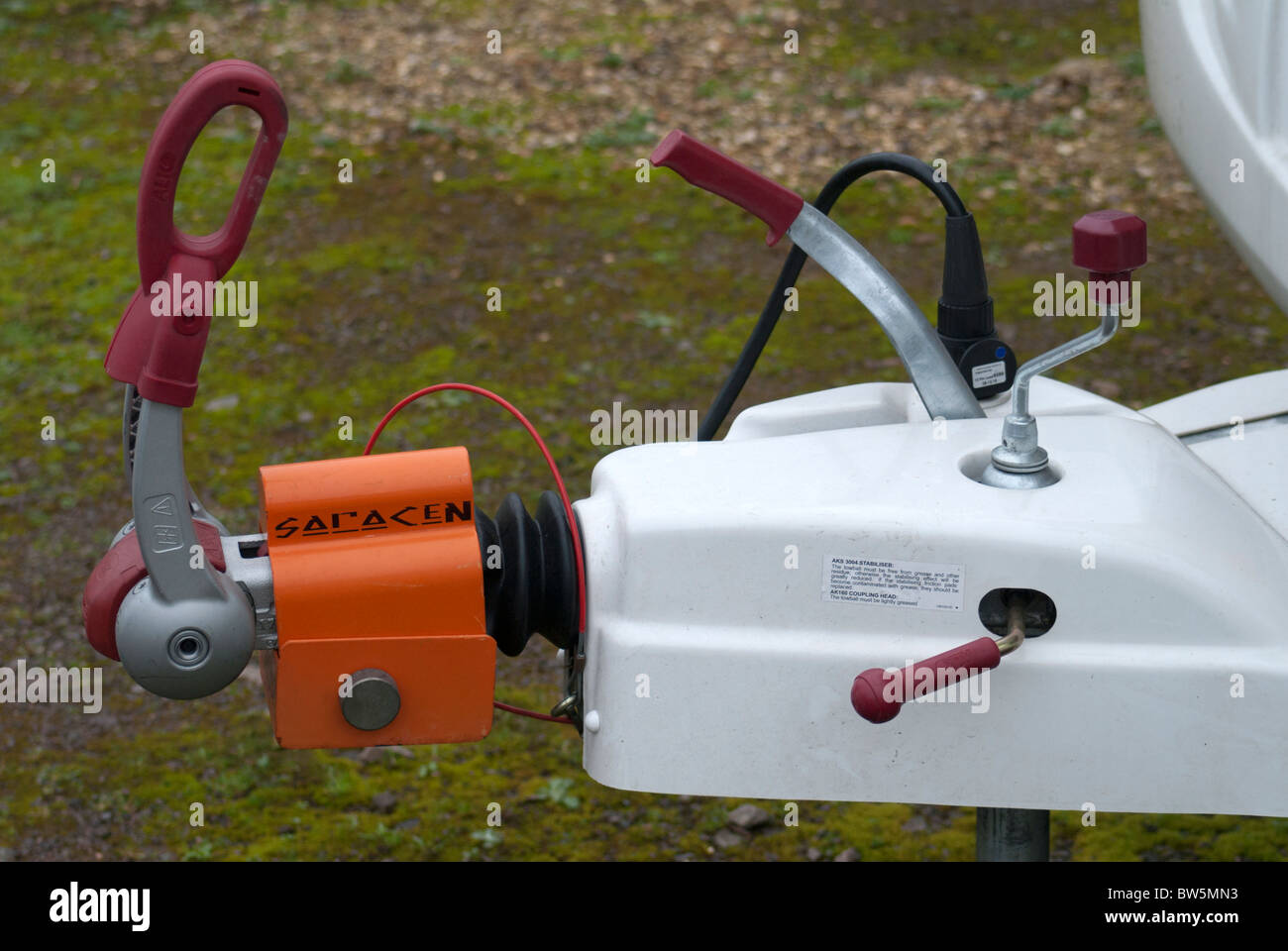 Verrouillage de l'attelage caravane Banque D'Images