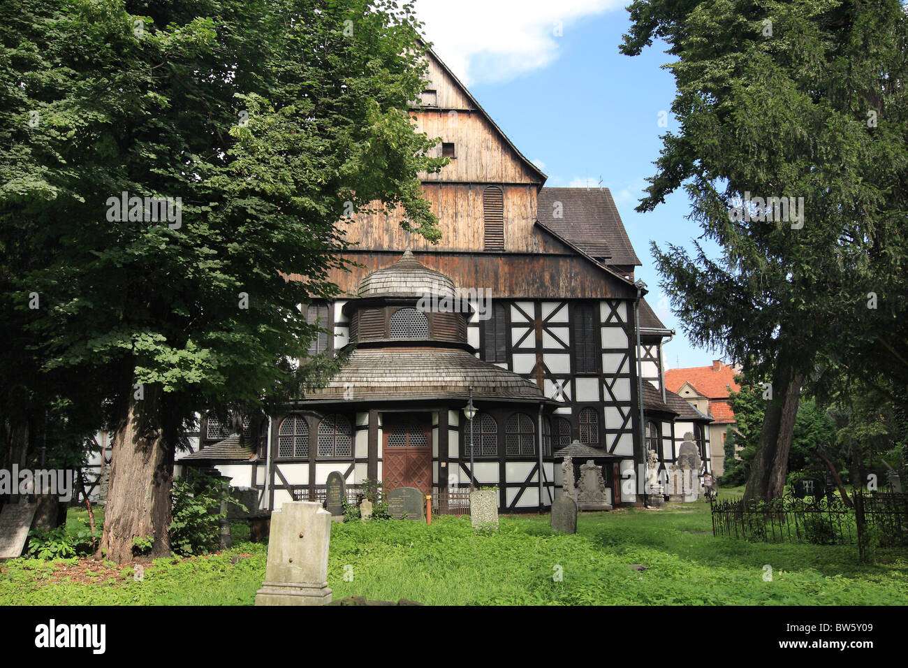 L'Église évangélique de la paix, un site du patrimoine de l'UNESCO, Swidnica, Basse Silésie, Pologne. Banque D'Images