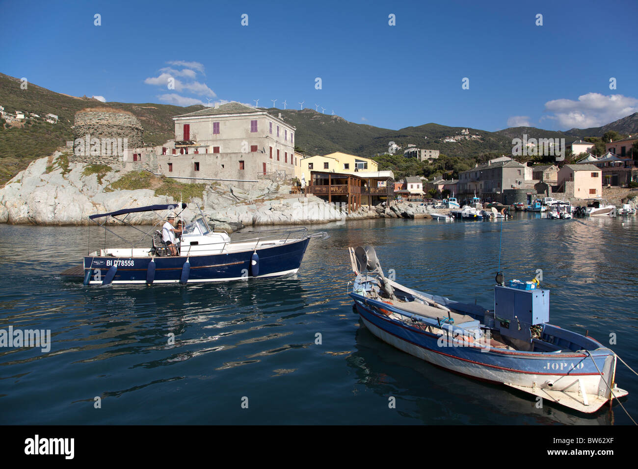 Port de Centuri Cap Corse Corse Banque D'Images