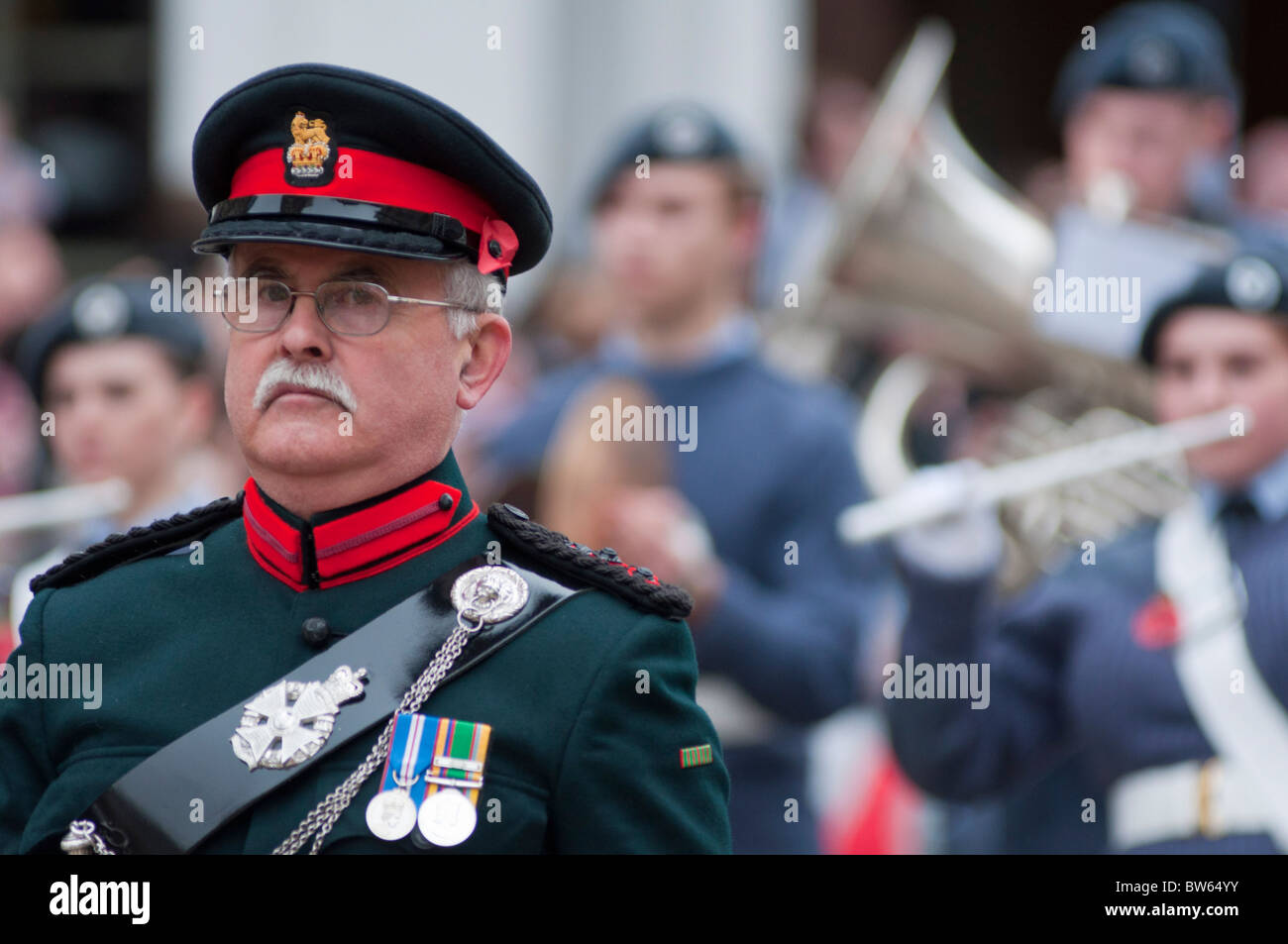 Le personnel de la RAF sur le Lord Mayor's show 2010, Londres, Angleterre. Banque D'Images