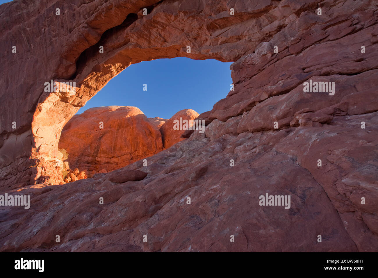 Fenêtre nord, Arches National Park, Utah Banque D'Images