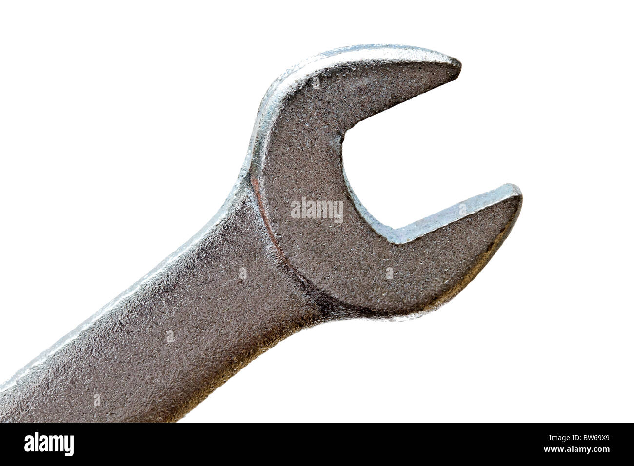 Une clé isolé sur fond blanc Banque D'Images