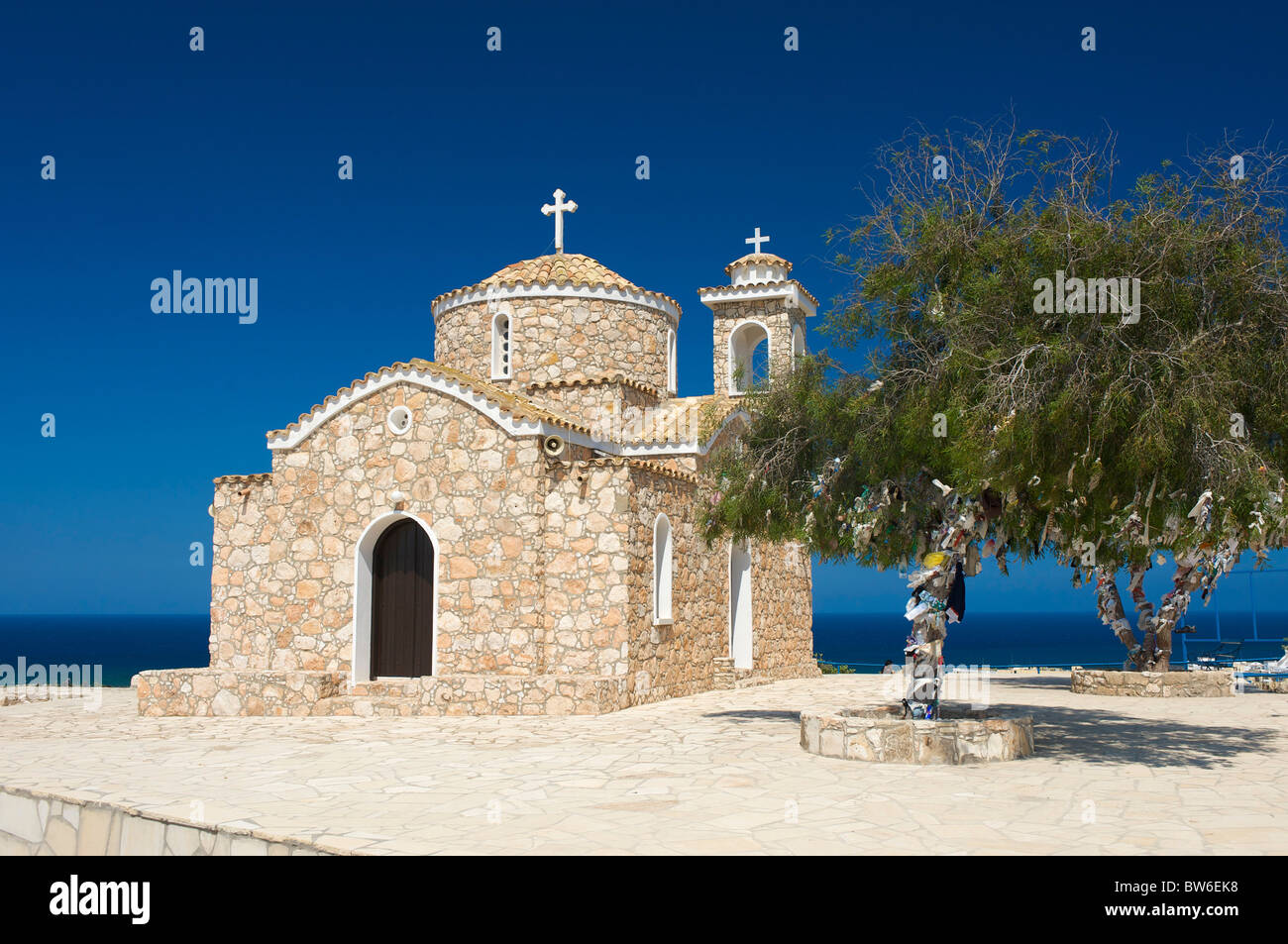 Église Prophitis Elias dans Protaras, Protaras, République de Chypre Banque D'Images