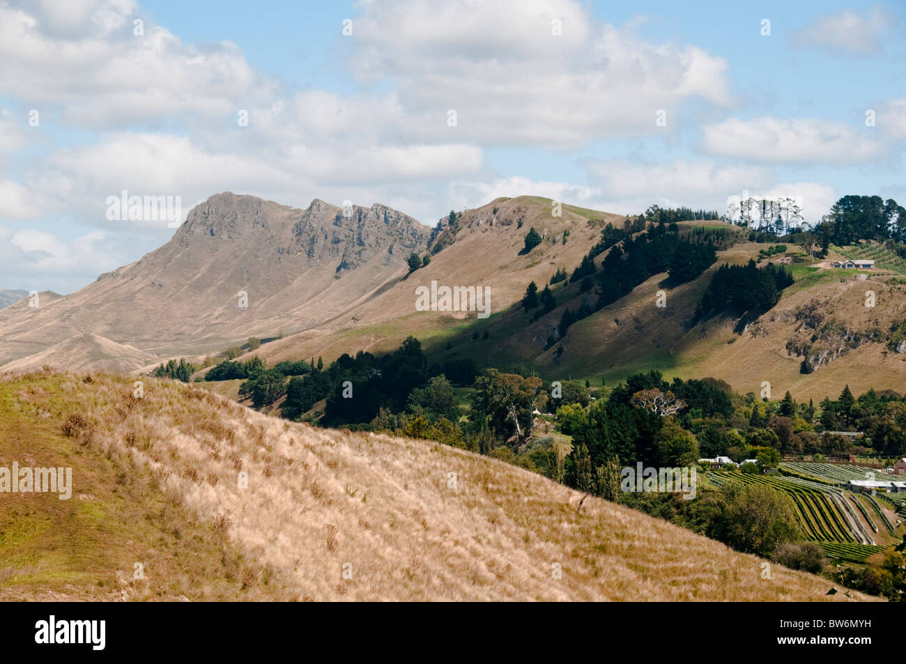 Te Mata Peek,Vallée de la rivière Tukituki,Te Mata,Rd,Collines de Kaokaoroa,Plages de Raukawa, Hawke's Bay, Havelock North, Nouvelle-Zélande Banque D'Images