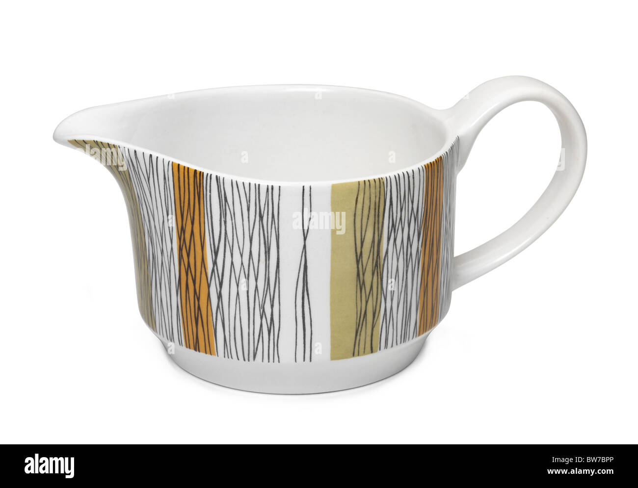 Pichet à lait mi-hiver 60s à motif Sienne Banque D'Images