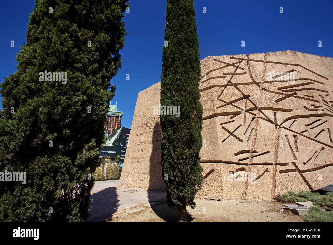 Monument de Christophe Colomb par Joaquín Vaquero Turcios, Plaza de Colón, Madrid, Espagne Banque D'Images