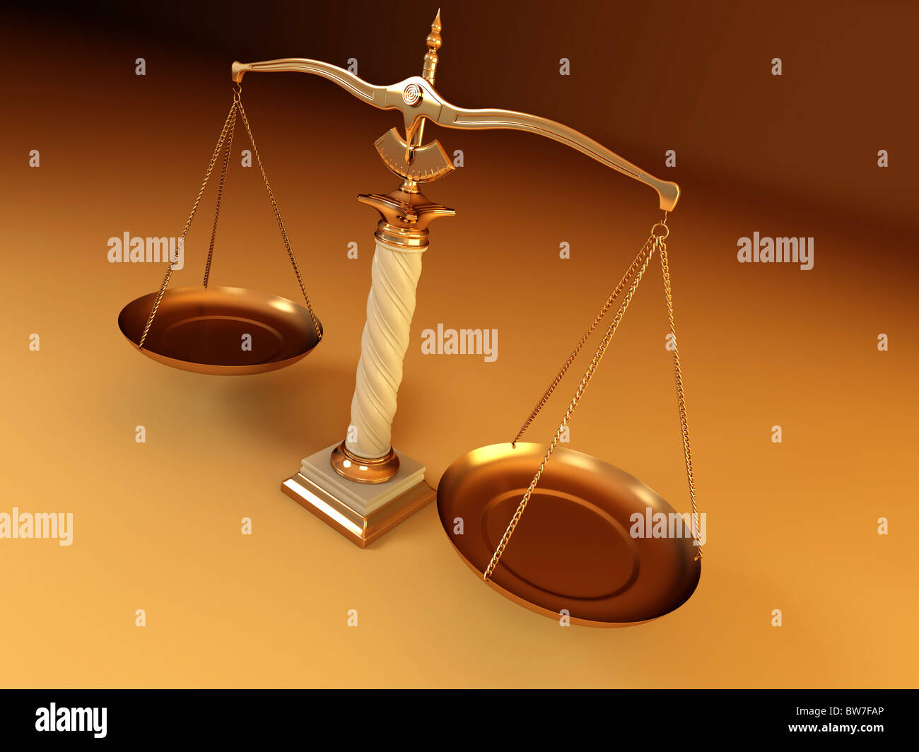 Symbole de la justice. L'échelle. 3d Banque D'Images
