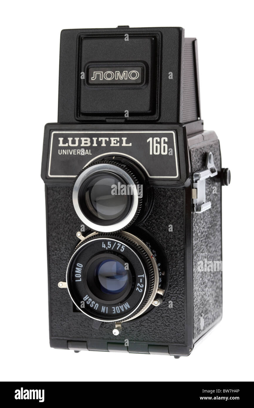 Vintage lubitel 166 film format moyen universel appareil fabriqué dans l'ancienne union soviétique Banque D'Images