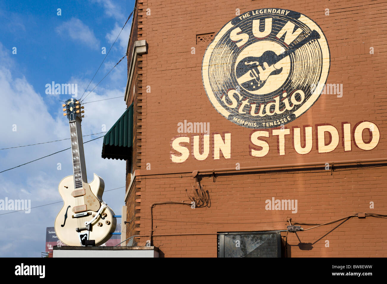 Le quartier historique de Sun Studio sur Union Avenue, Memphis, Tennessee, États-Unis Banque D'Images