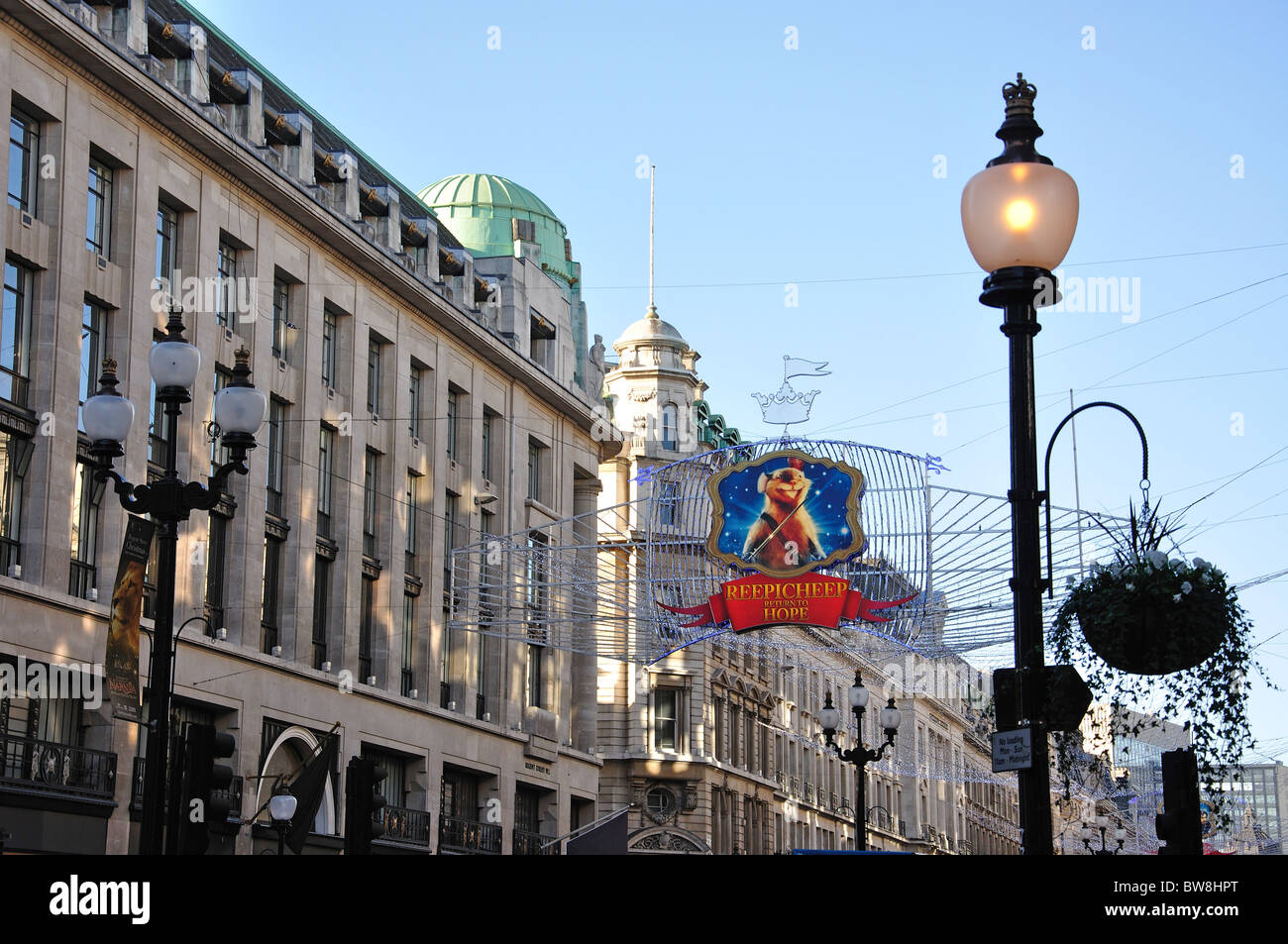 Les lumières de Noël, Regent Street, West End, City of westminster, Greater London, Angleterre, Royaume-Uni Banque D'Images