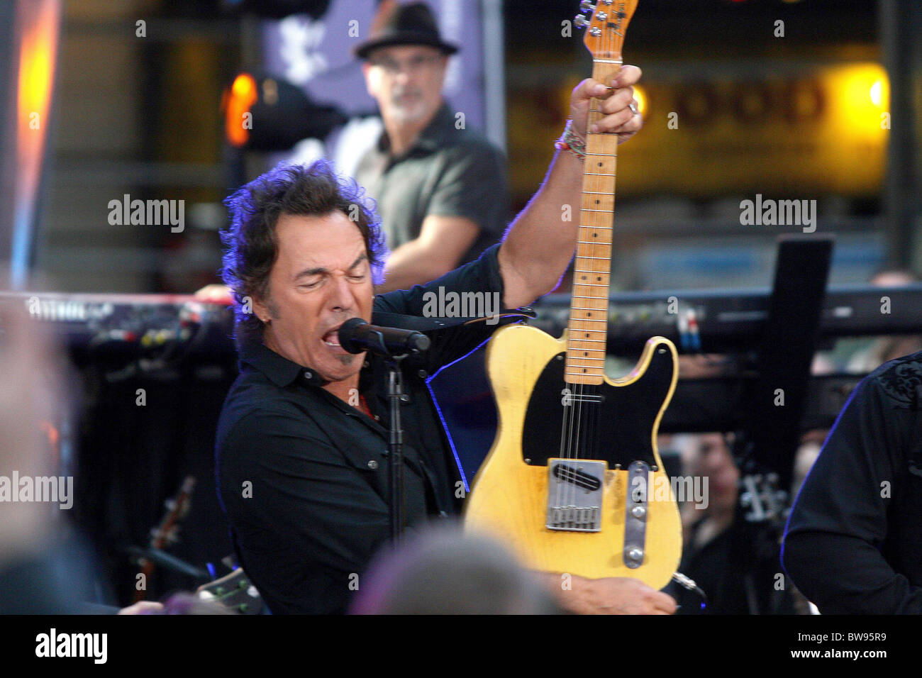 Bruce Springsteen et le E Street Band sur la NBC Today Show Concert Banque D'Images