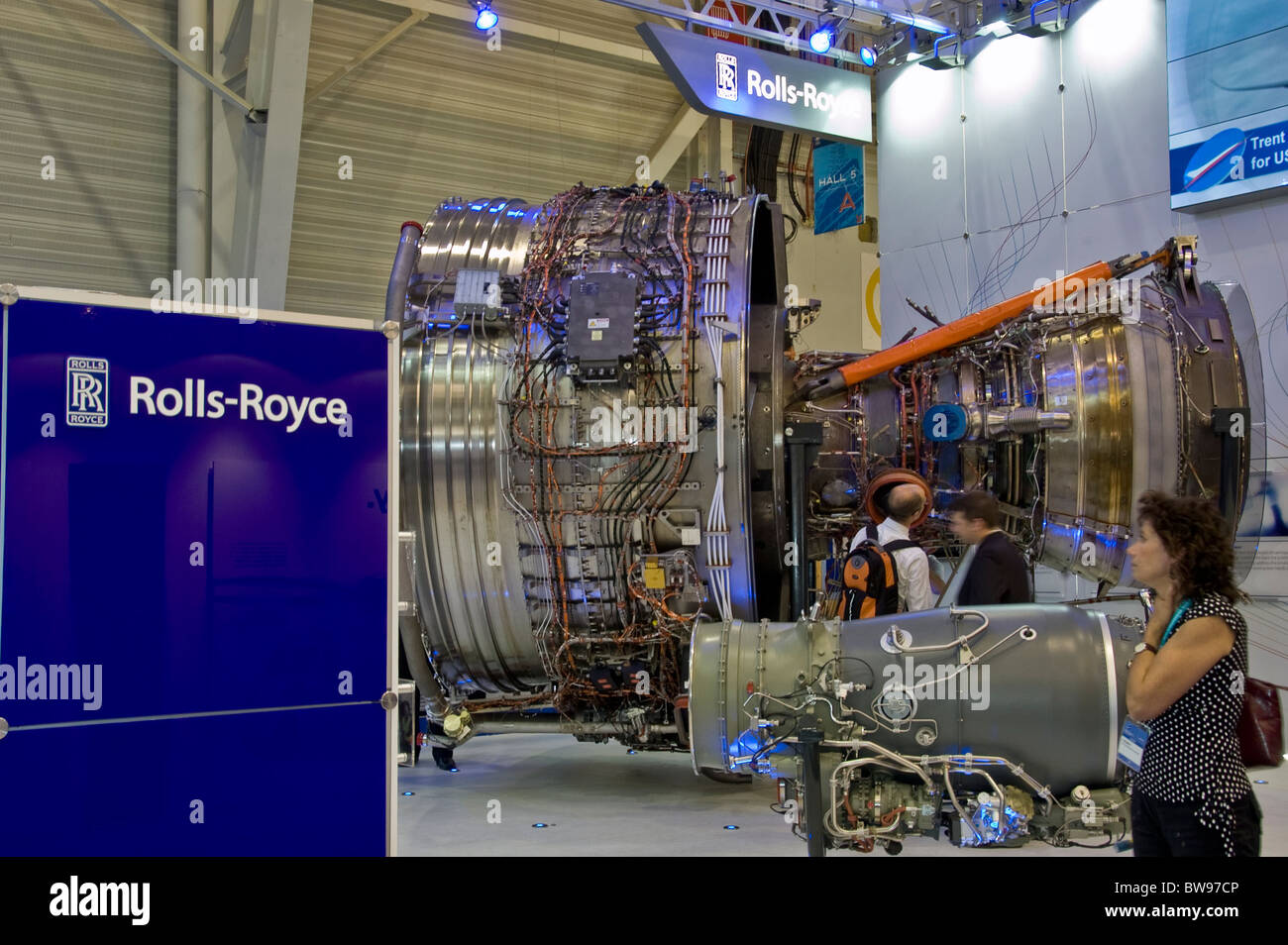 Paris, FRA-nce, Rolls Royce Company, moteurs à réaction au salon aéronautique de Paris, Display, salon Foire exposition, société à but lucratif Banque D'Images