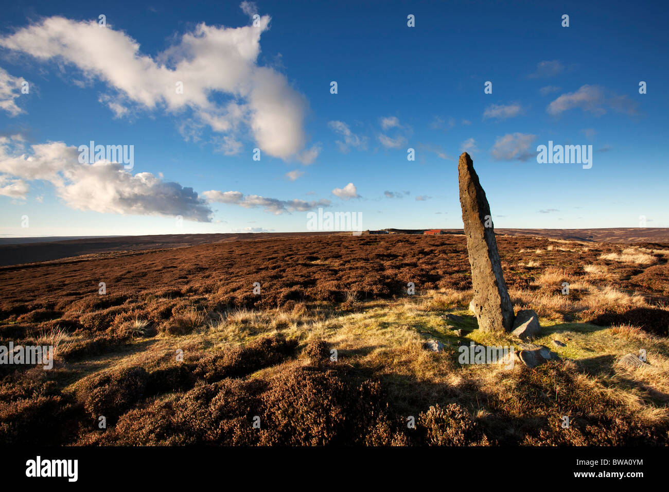 Standing Stone Blakey Ridge, North York Moors National Park Banque D'Images