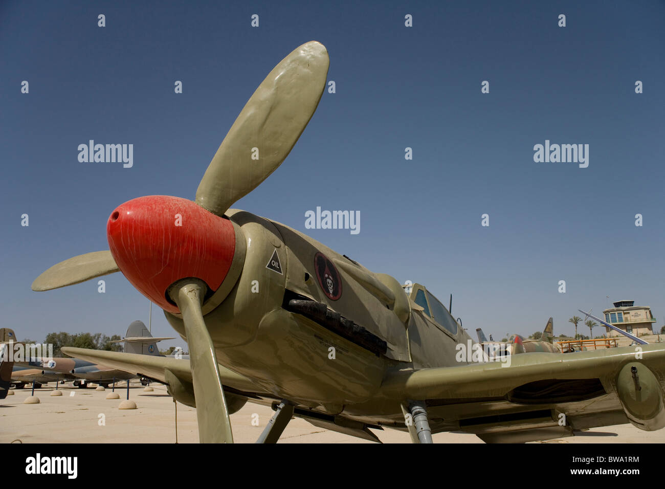 Avia S-199 une version tchèque du Messerschmitt 109 au Musée de l'Air Israélienne Hazerim à Beer-Sheva Beer-sheva (Israël) Banque D'Images