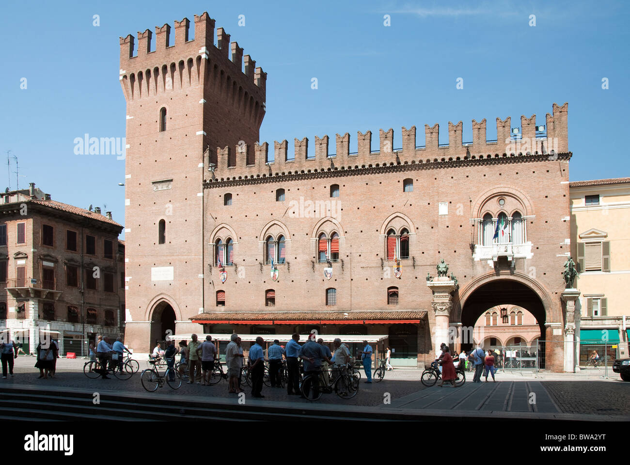 Palazzo del Municipio - Mairie, Ferrara Banque D'Images