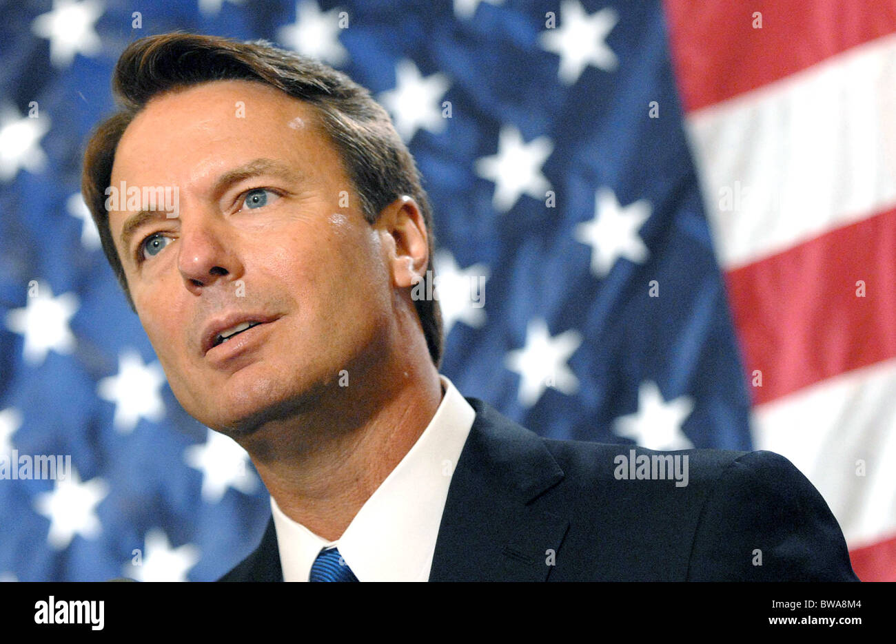 John Edwards Lutte contre le terrorisme Discours Banque D'Images