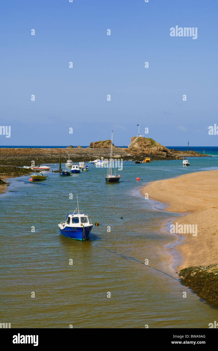 Port de Bude à l'embouchure de la rivière Neet. Bude, Cornouailles du Nord, Angleterre. Banque D'Images