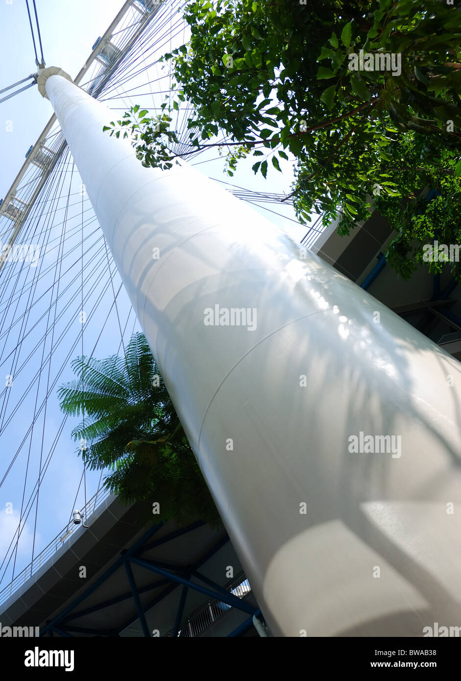 Partie de la Singapore Flyer, la plus grande roue du monde Banque D'Images