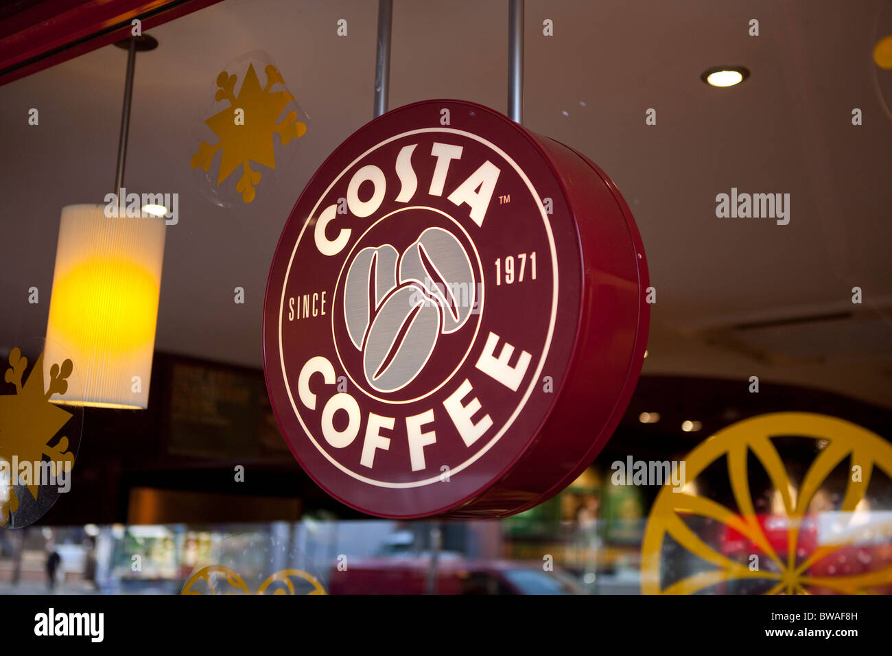 Café Costa Banque D'Images