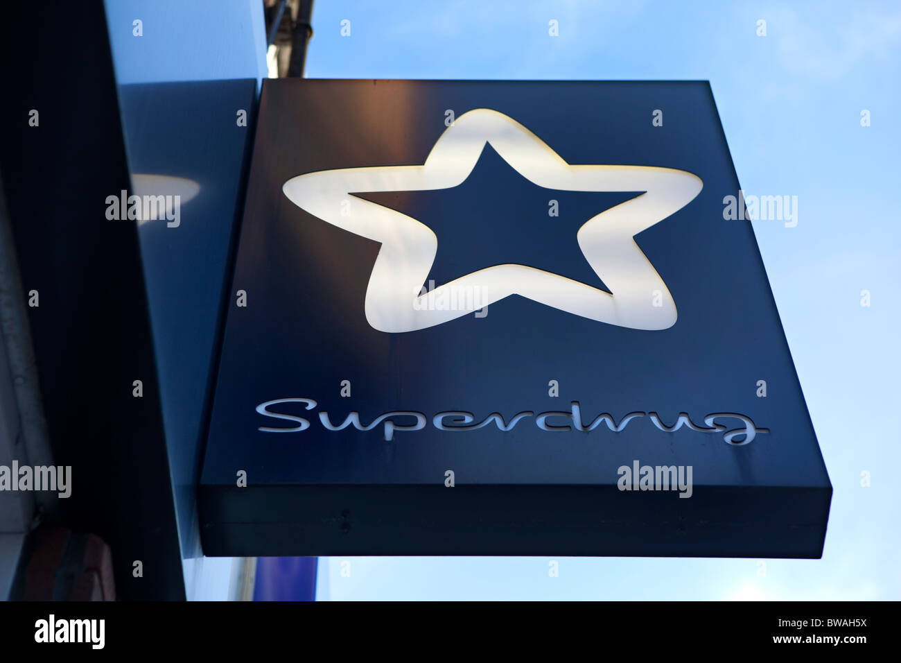 Signe de Superdrug Banque D'Images