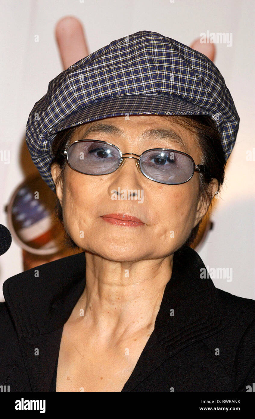 Les Etats-unis contre John Lennon Conférence de presse avec Yoko Ono Banque D'Images