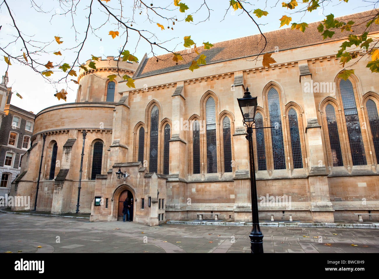 Temple Church, à Londres. Banque D'Images