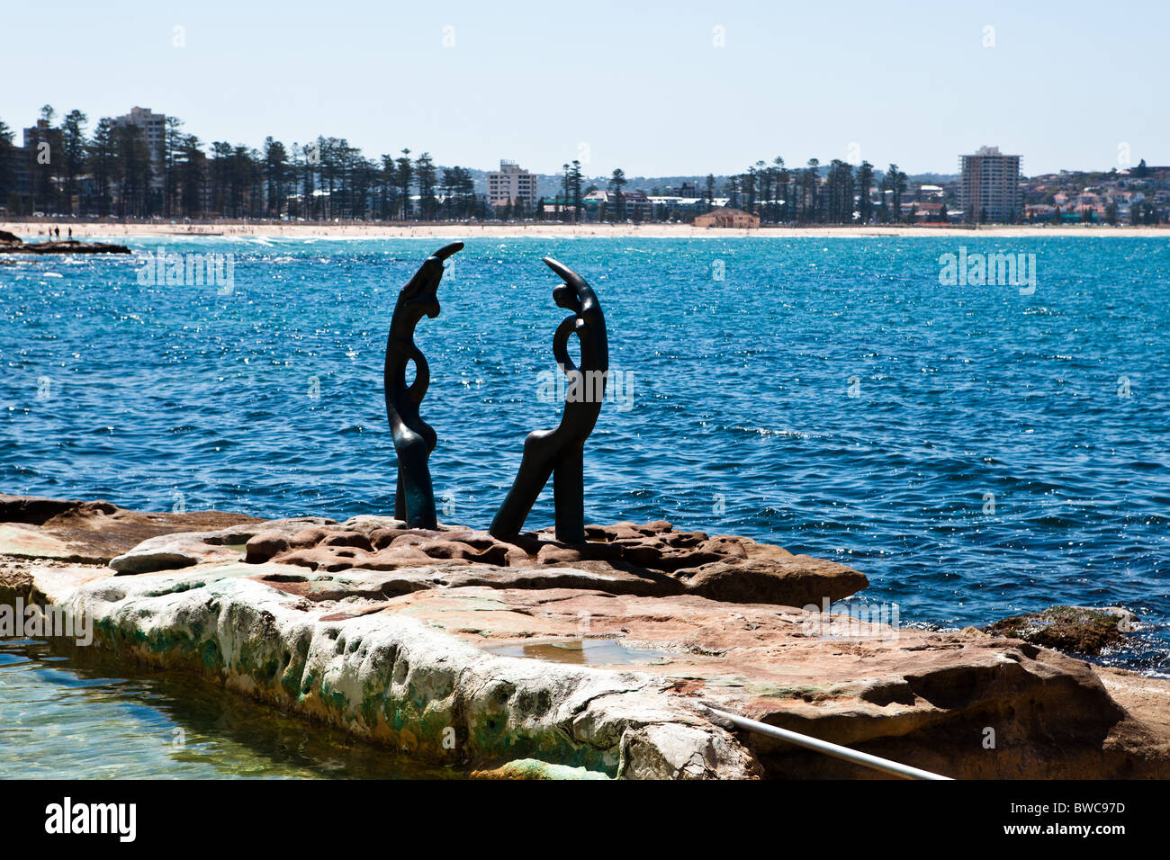 Le Oceanids sculpture Banque D'Images