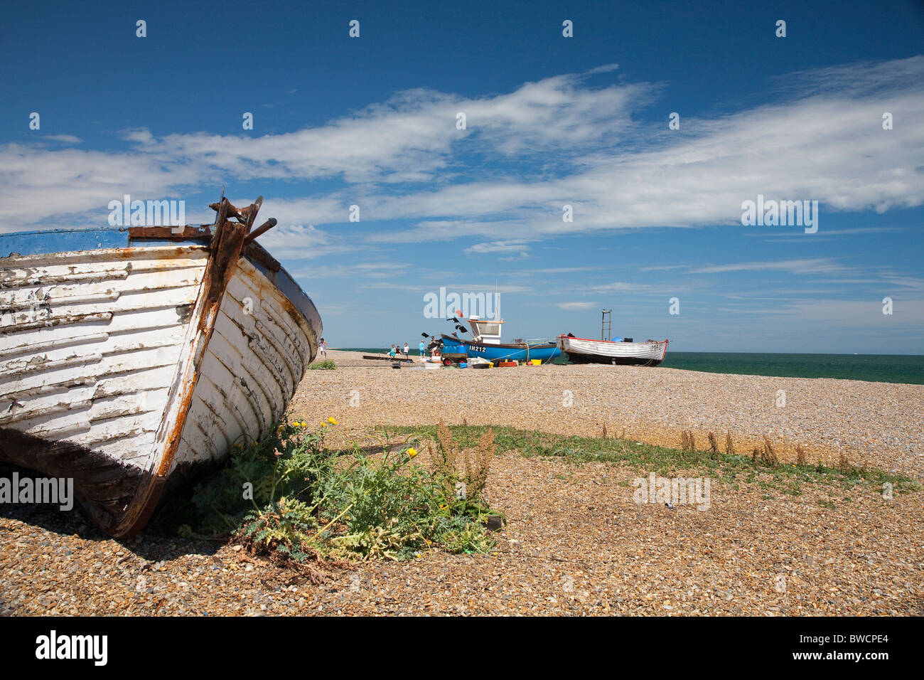 La plage de Suffolk Aldeburgh Banque D'Images