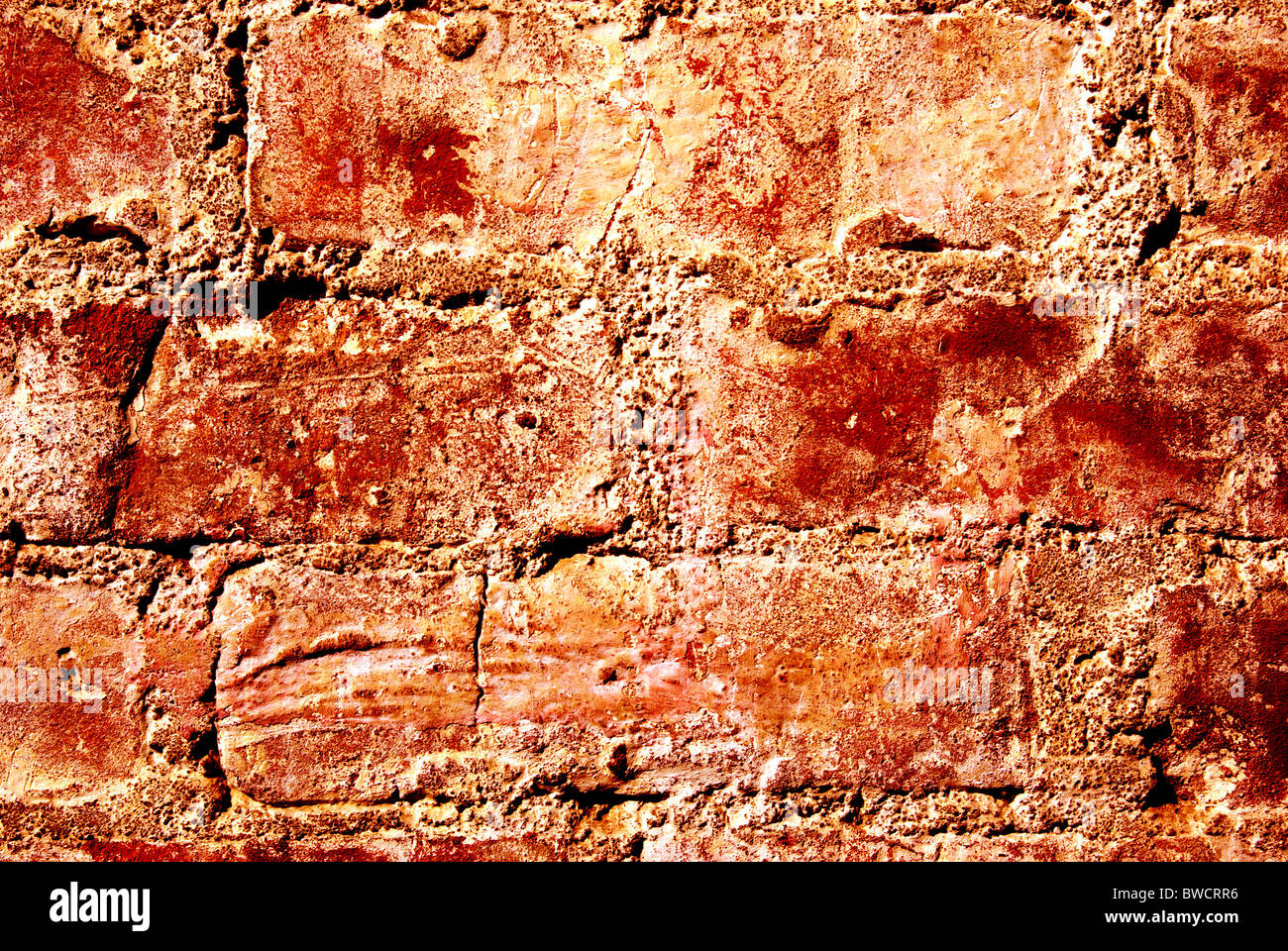 Mur de briques rouges. Résumé fond. Banque D'Images