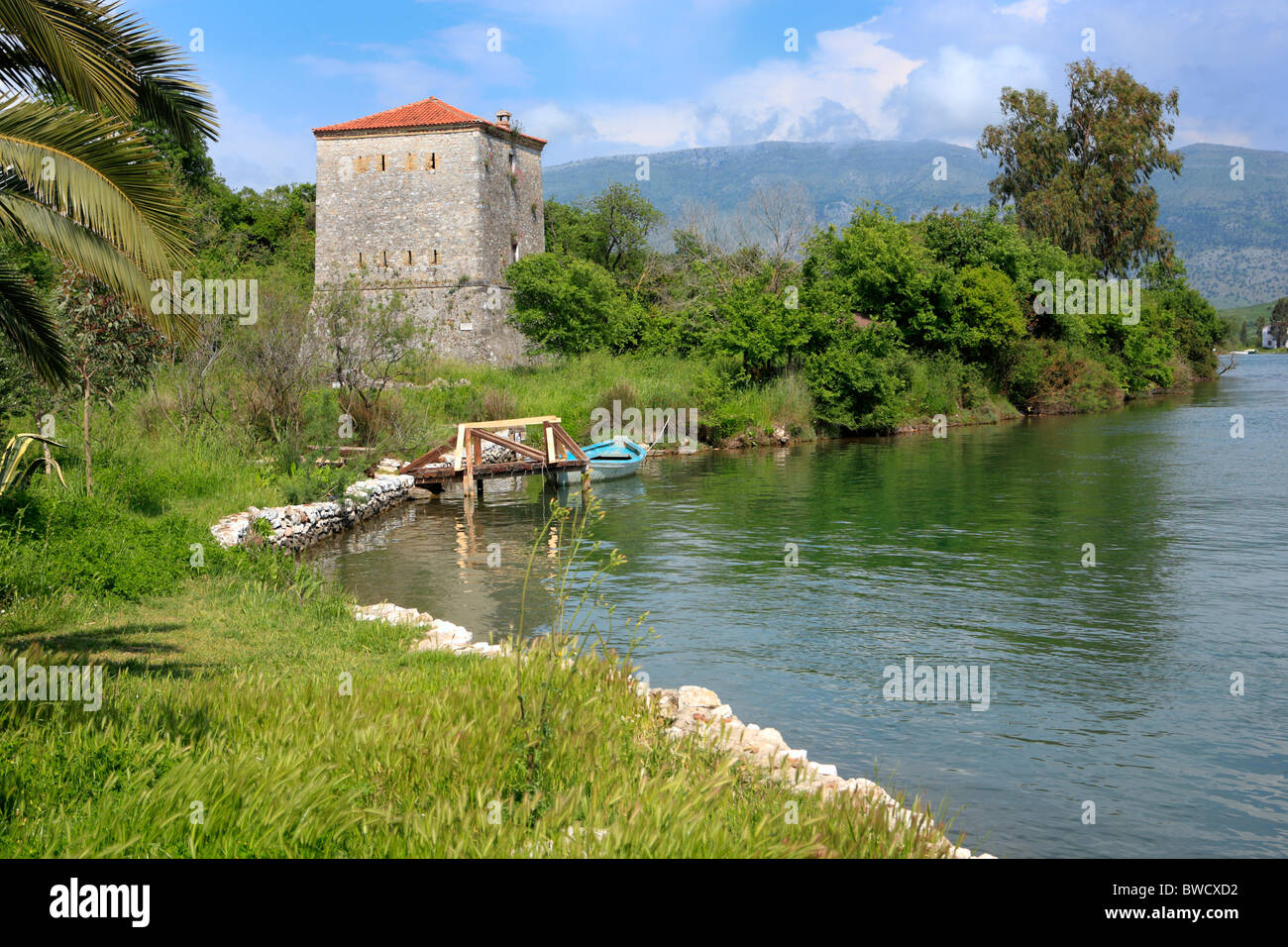 Lac de Butrint, Butrint, Albanie, district de Saranda Banque D'Images