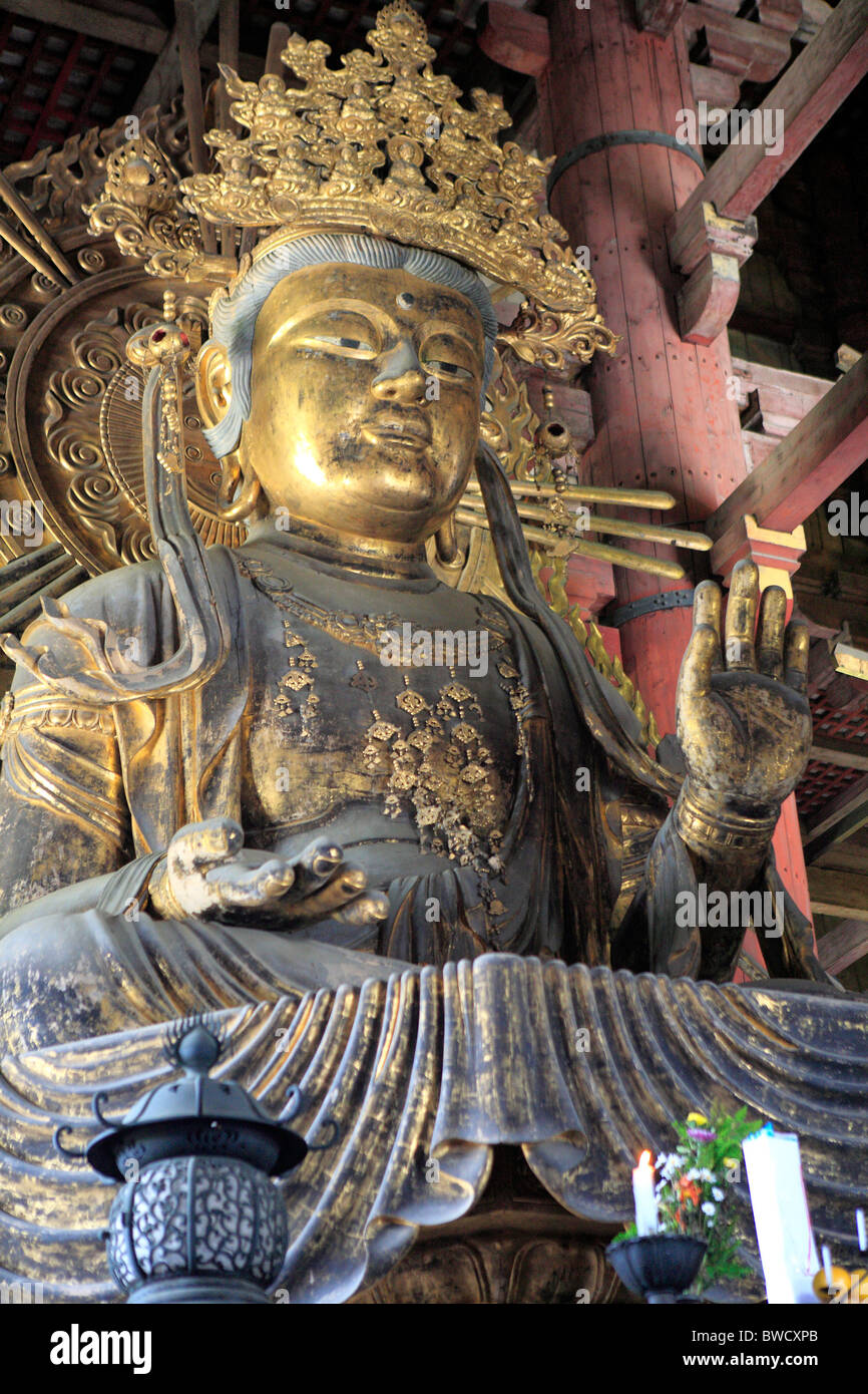 Daibutsuden (Grande salle du Bouddha) (1705-1709), Temple Todai-ji, Nara, Japon Banque D'Images