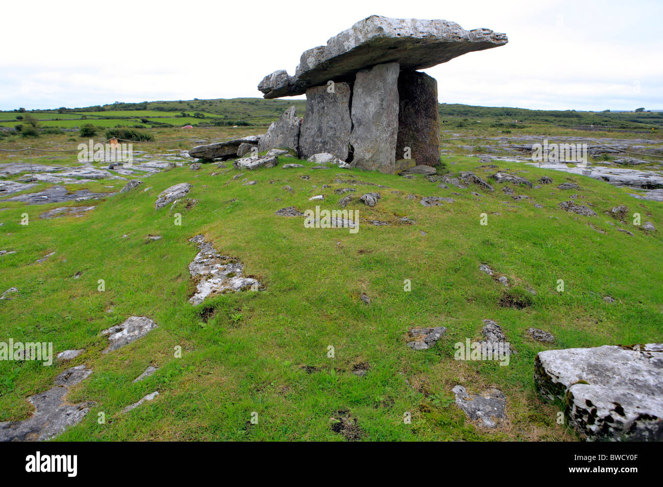 Dolmen de Poulnabrone (3000 avant J.-C.), le Burren, comté de Clare, Irlande Banque D'Images