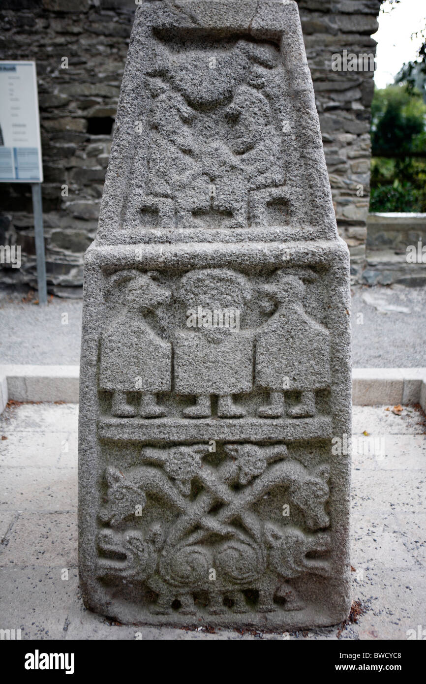 High Cross (8-9 siècle), Moone, Kildare County, Irlande Banque D'Images