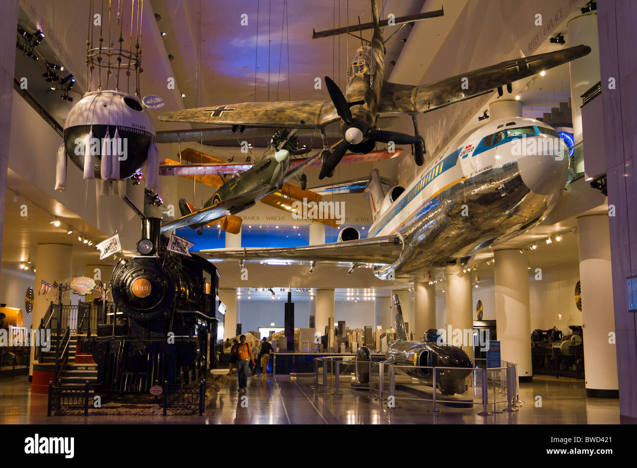 Transports - gallery, Museum of Science and Industry, Chicago, USA Banque D'Images