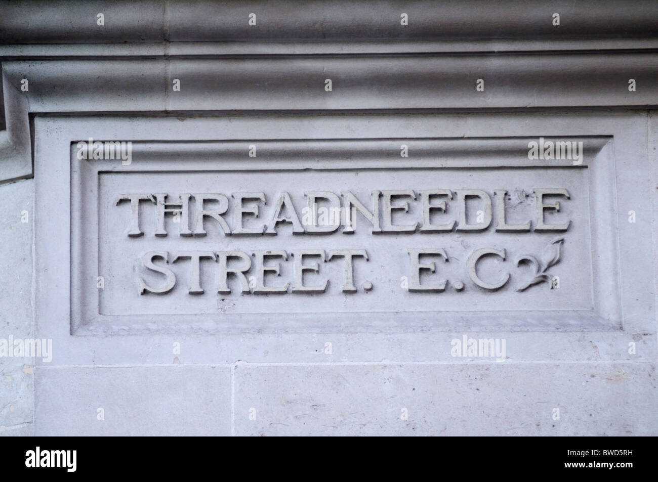 Threadneedle Street EC2 street sign, London, England, UK Banque D'Images