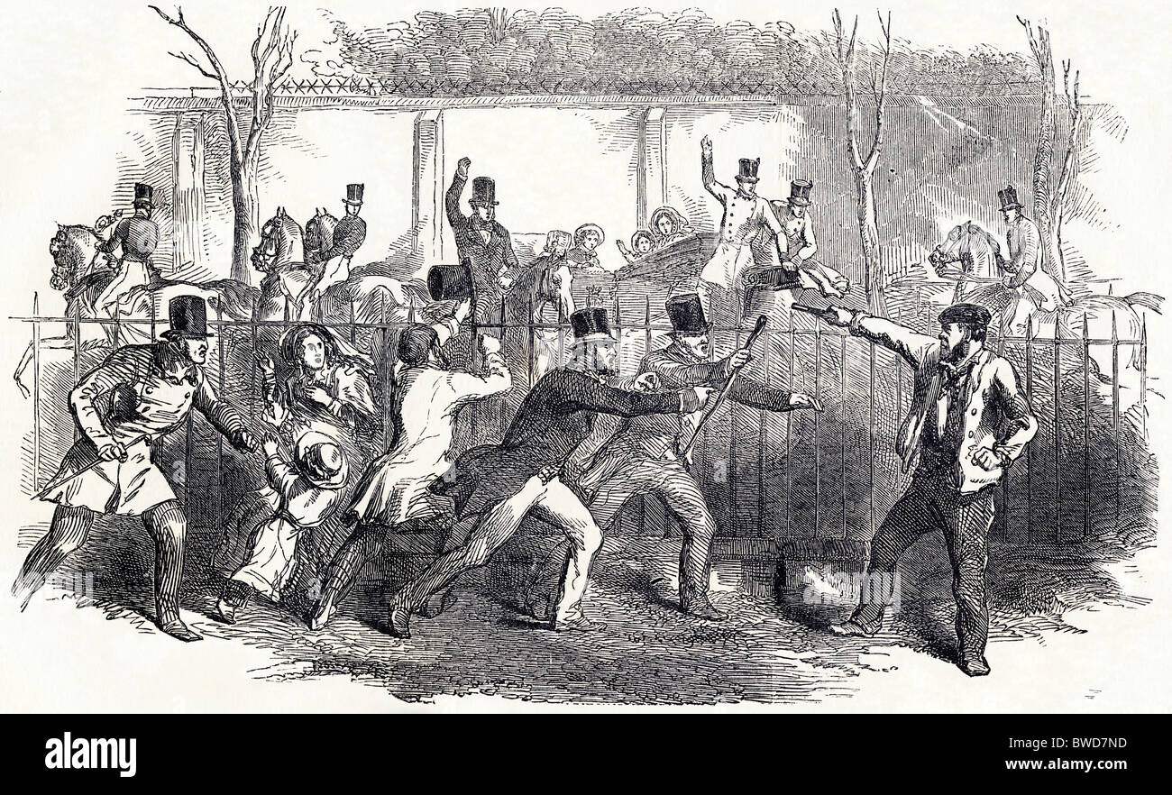 La gravure de l'époque victorienne de William Hamilton tirant sur la reine Victoria en date du 26 mai 1849 Banque D'Images