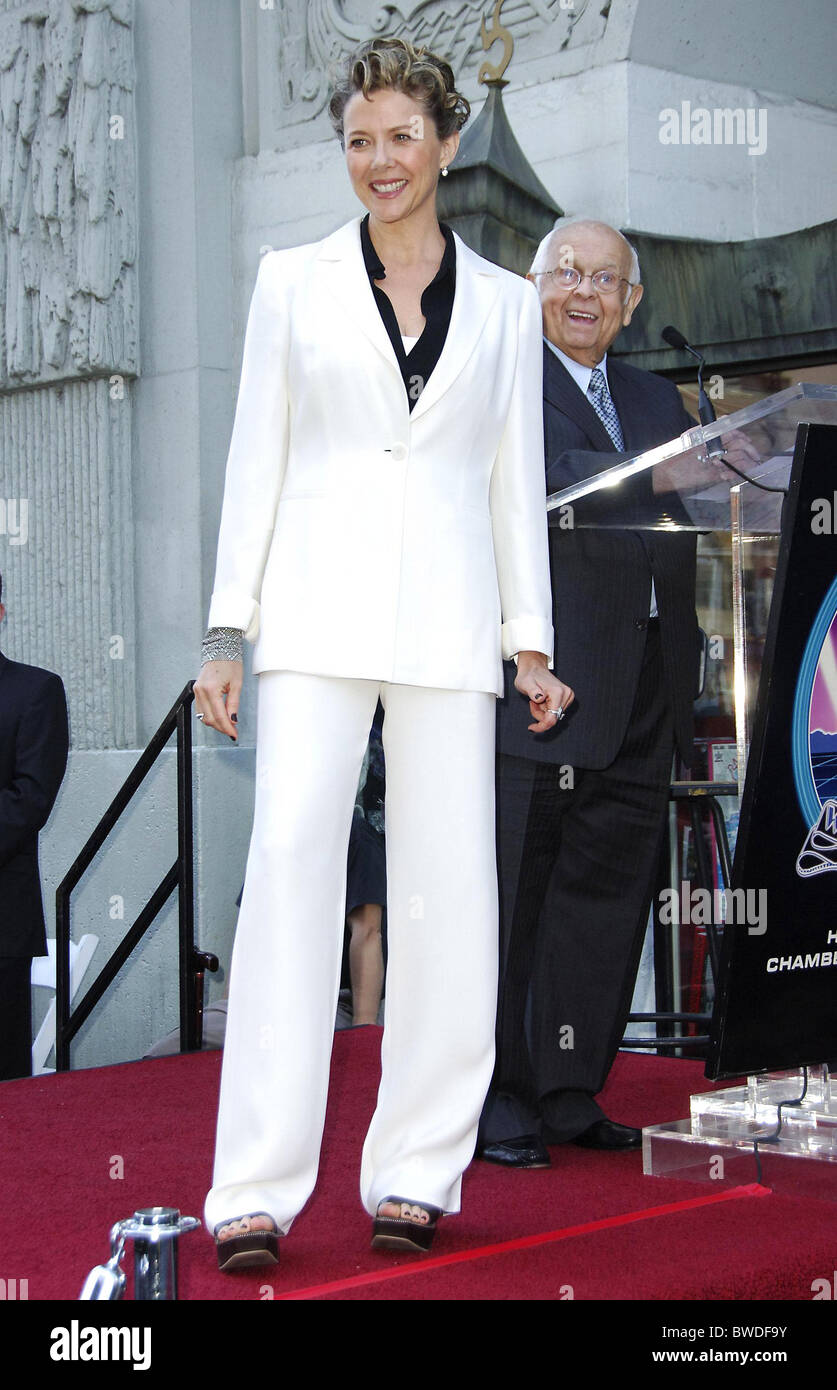 Étoile sur le Hollywood Walk of Fame pour Annette Bening Banque D'Images