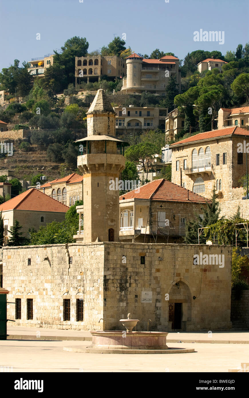Période Ottomane ville de Deir al-Qamar, Chouf, au Liban. Banque D'Images