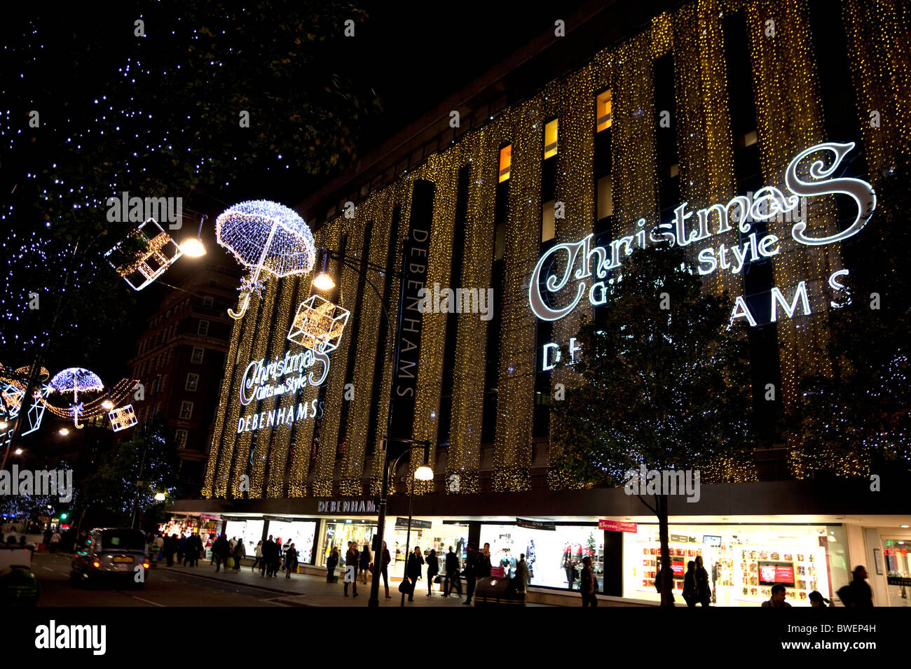 Debenhams, Oxford Street, Londres, Noël 2010 Banque D'Images