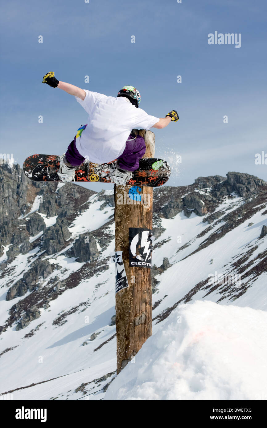 Javato Concours de plongée, qui a eu lieu à la station San Isidro. Le 10 mars 2009. Snowboard Banque D'Images