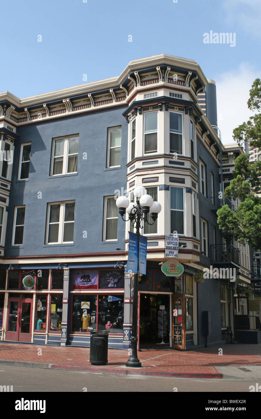 Coeur du centre-ville de Gaslamp à San Diego Banque D'Images